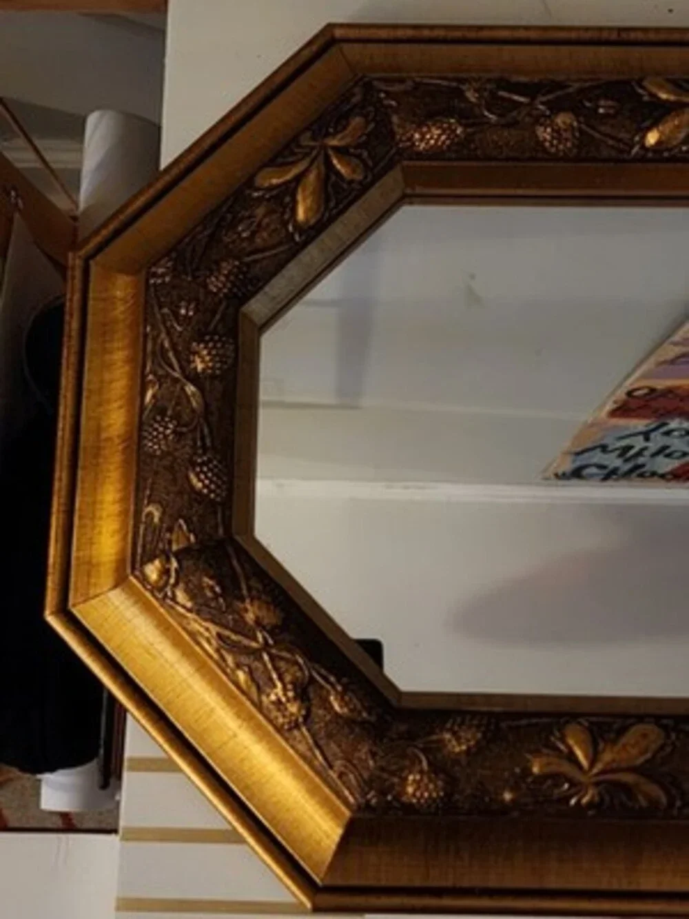 The Bombay Co. Brushed Gold Octagonal Wall Mirror